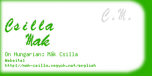 csilla mak business card