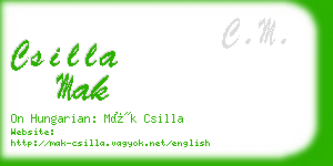 csilla mak business card